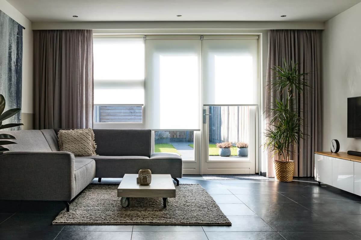 Bright living room in a modern rental home
