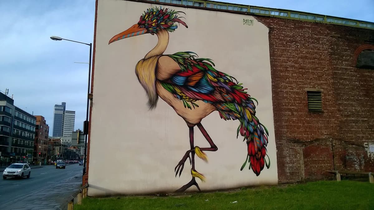 The Guardian of Ancoats street artwork, Great Ancoats Street, Manchester in Ancoats and Beswick, Manchester