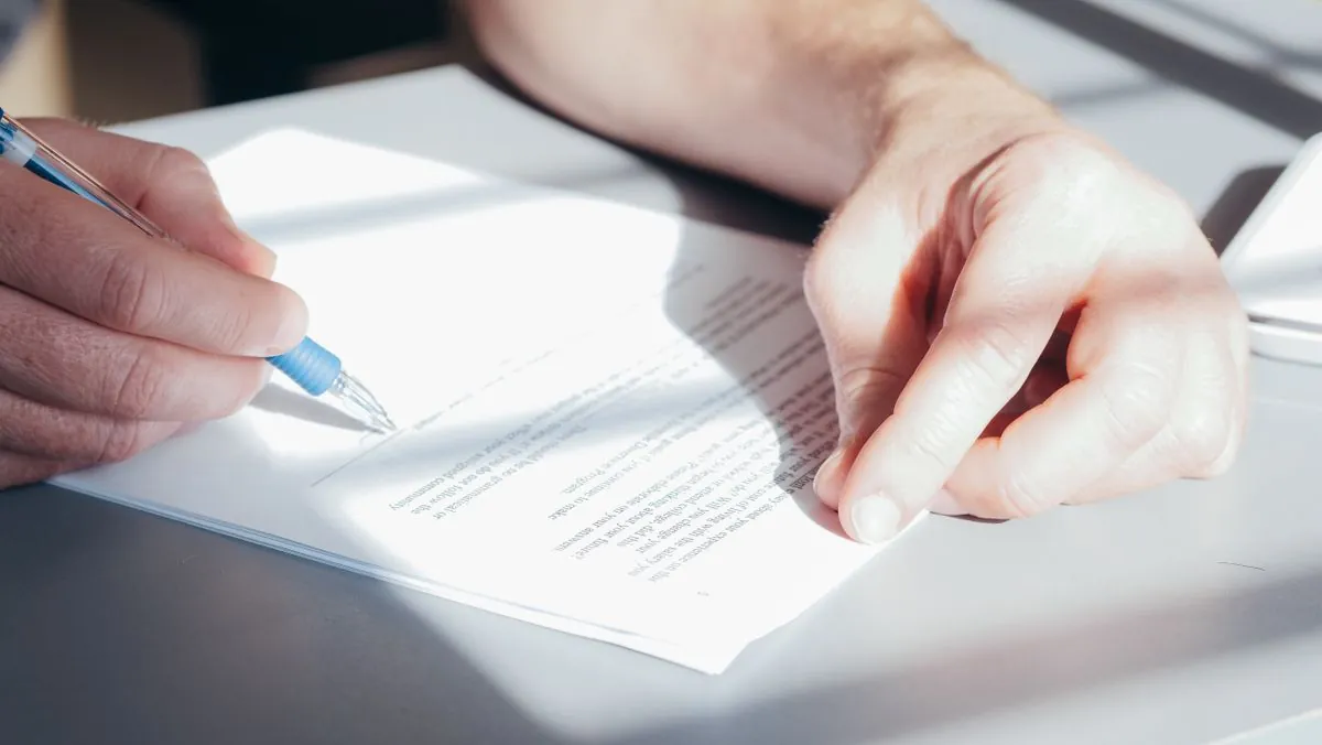 A person signing a tenancy document