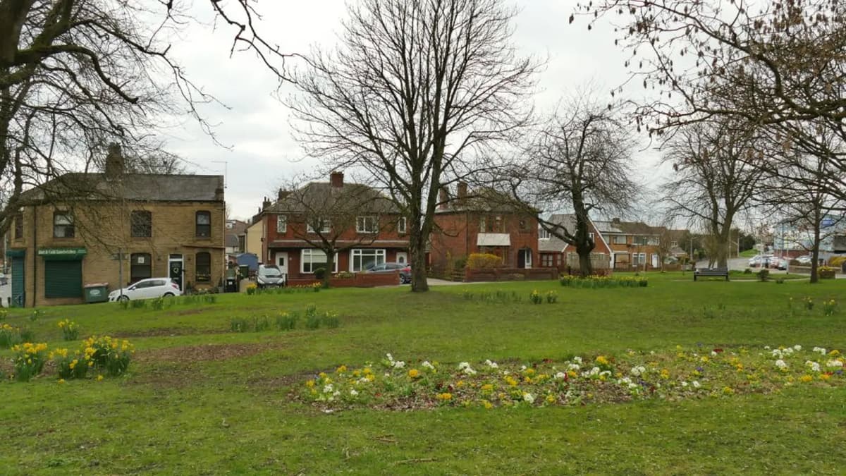 Gildersome village green, north side in Gildersome, Leeds