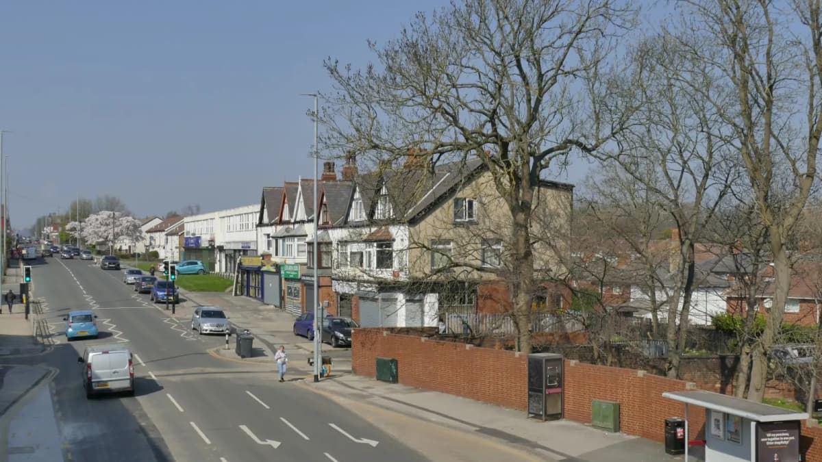 The southern end of Harehills Lane in Harehills, Leeds