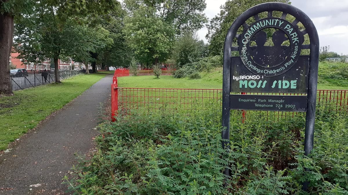 Moss Side Community Park in Moss Side, Manchester