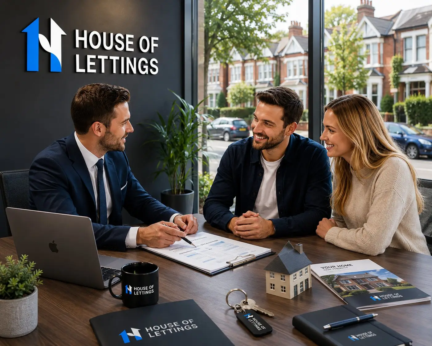 House of Lettings team advising landlord clients in the office